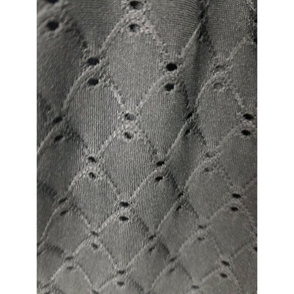 W5 Women's L Black Eyelet Off The Shoulder Short Ruffle Sleeve Top flirty breezy - Picture 3 of 6